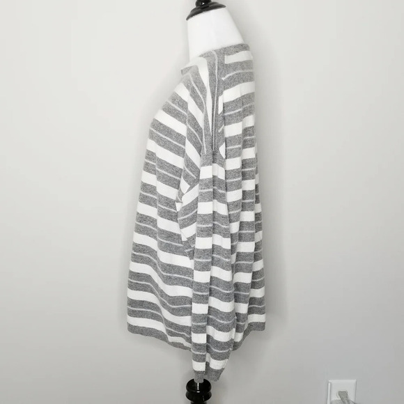 NWT AllSaints Cassia Gray Stripe Sweater XS - Picture 3 of 9